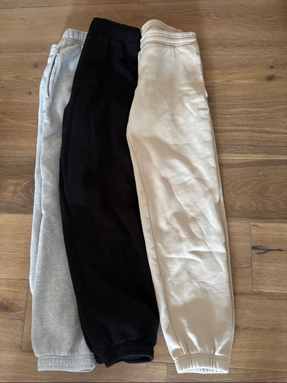 3 pair TNA Aritzia fleece joggers 2xs